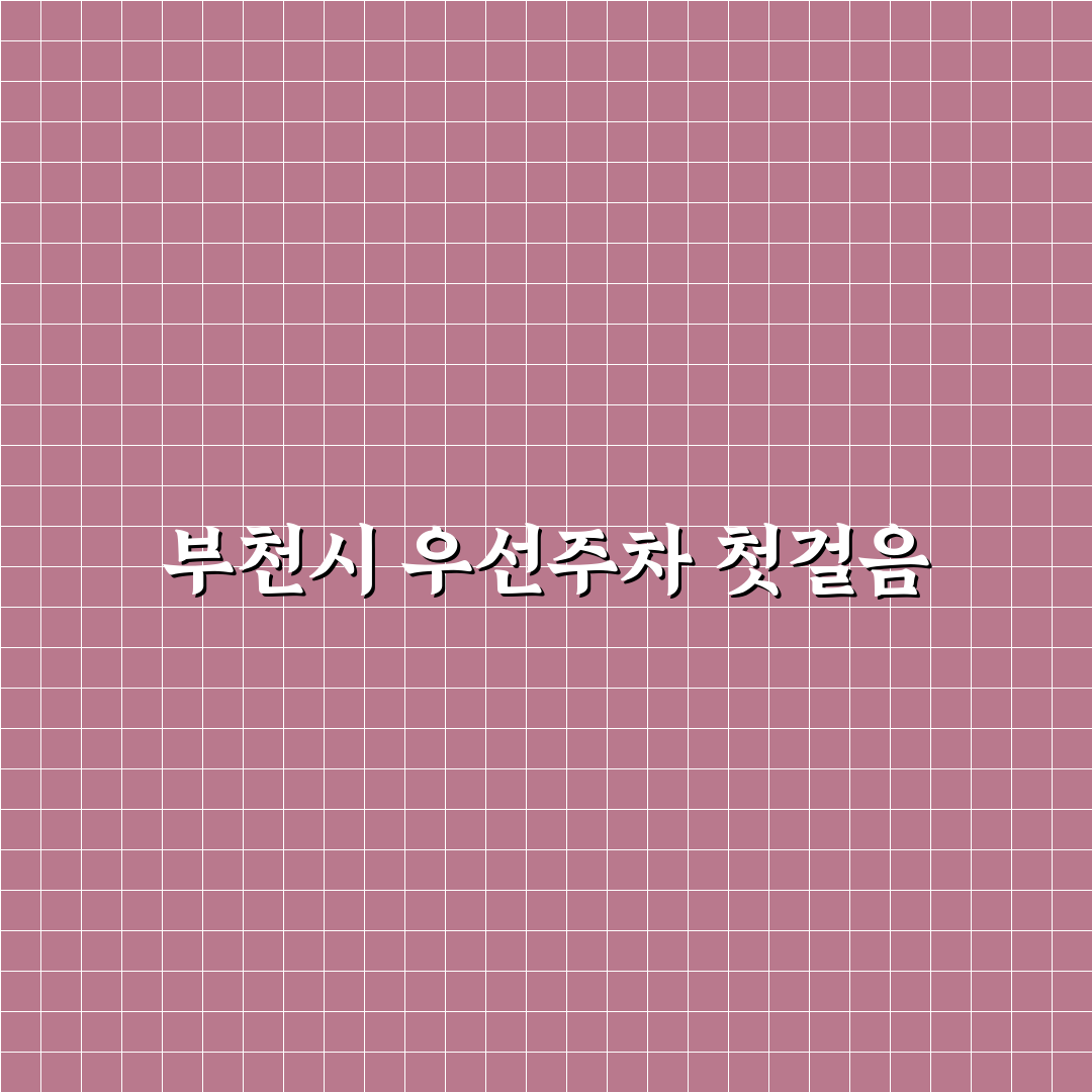 부천시 거주자 우선주차 제도 직접 알아보니 불편한 점도 있네요