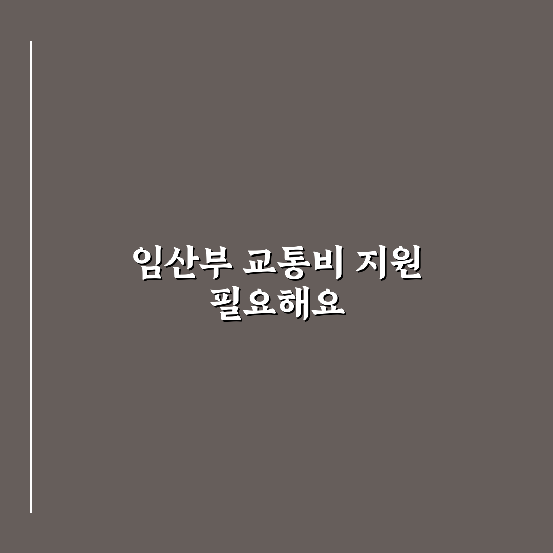 천안 임산부 교통비 지원 꿀팁 알아보세요