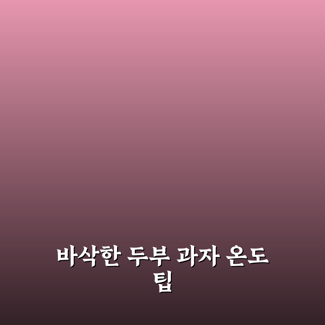 에어프라이어 비건 두부 과자 바삭한 온도와 꿀팁 알려드려요