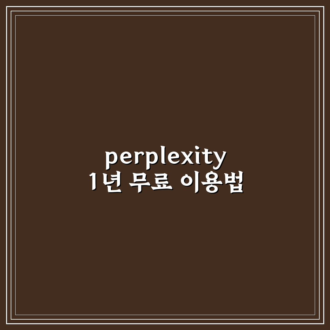 perplexity 1년 무료 이용 방법과 꿀팁 공유