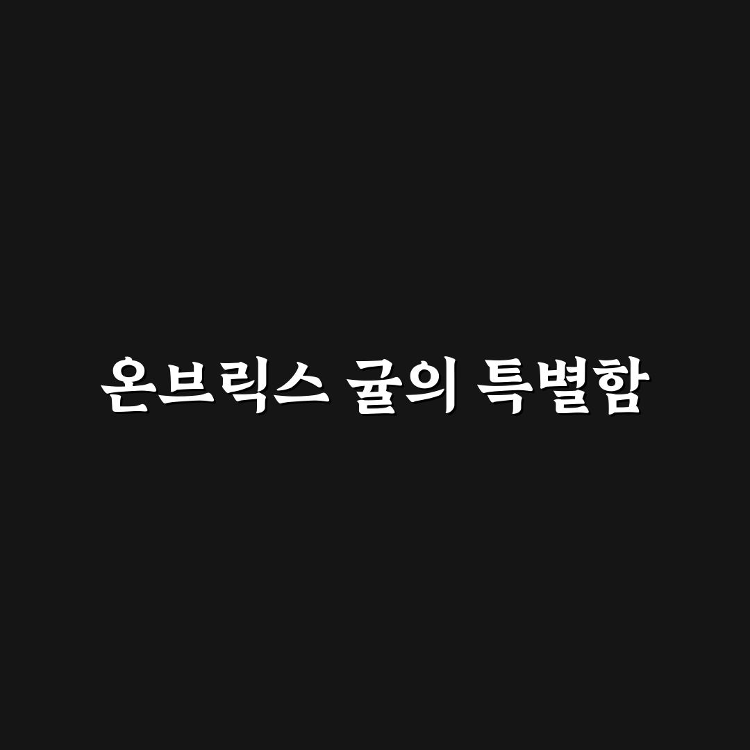온브릭스 귤의 꿀팁과 특징 정리