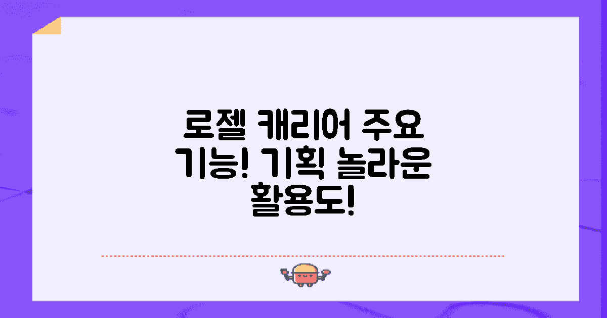 로젤 캐리어의 주요 기능