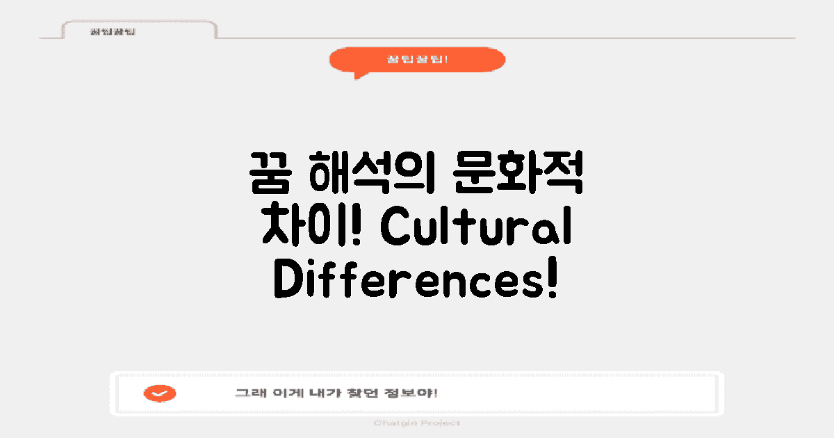 꿈 해석의 문화적 차이