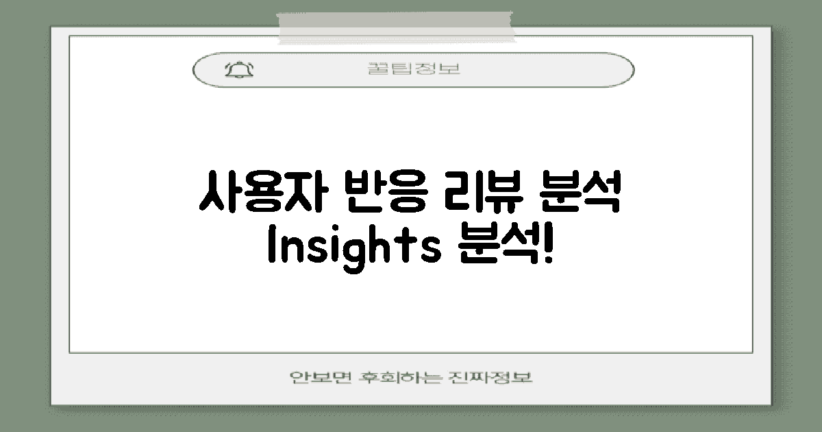 사용자 반응 및 리뷰 분석