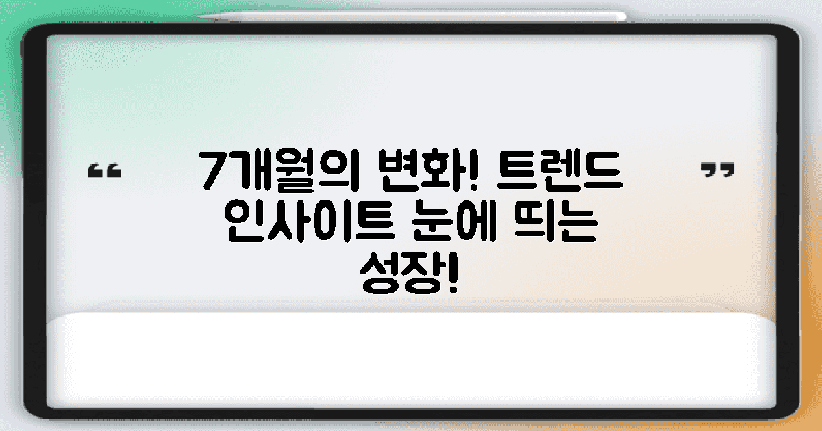 7개월 간 변화 추이