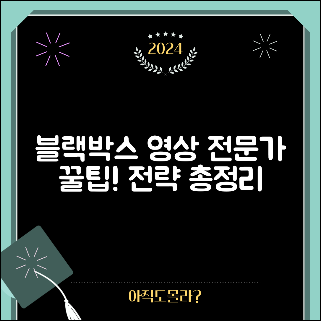 블랙박스 영상 전문가 전략: 필수 팁 총정리