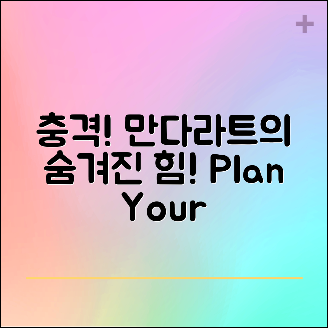 1. 충격적인 만다라트 계획표의 숨겨진 힘!