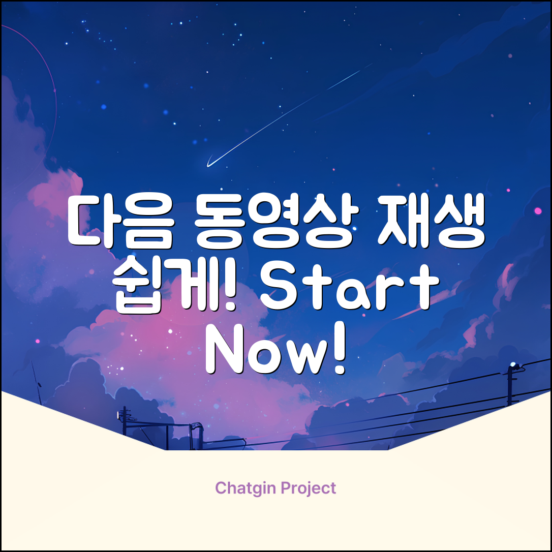 다음 동영상 재생, 어떻게 쉽게 시작할까요?