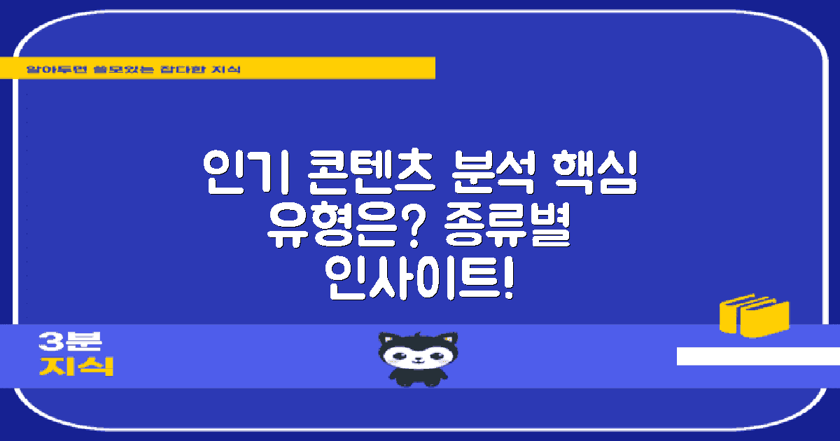 인기 콘텐츠 유형 분석