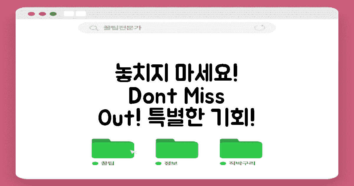 이 기회를 놓치지 마세요