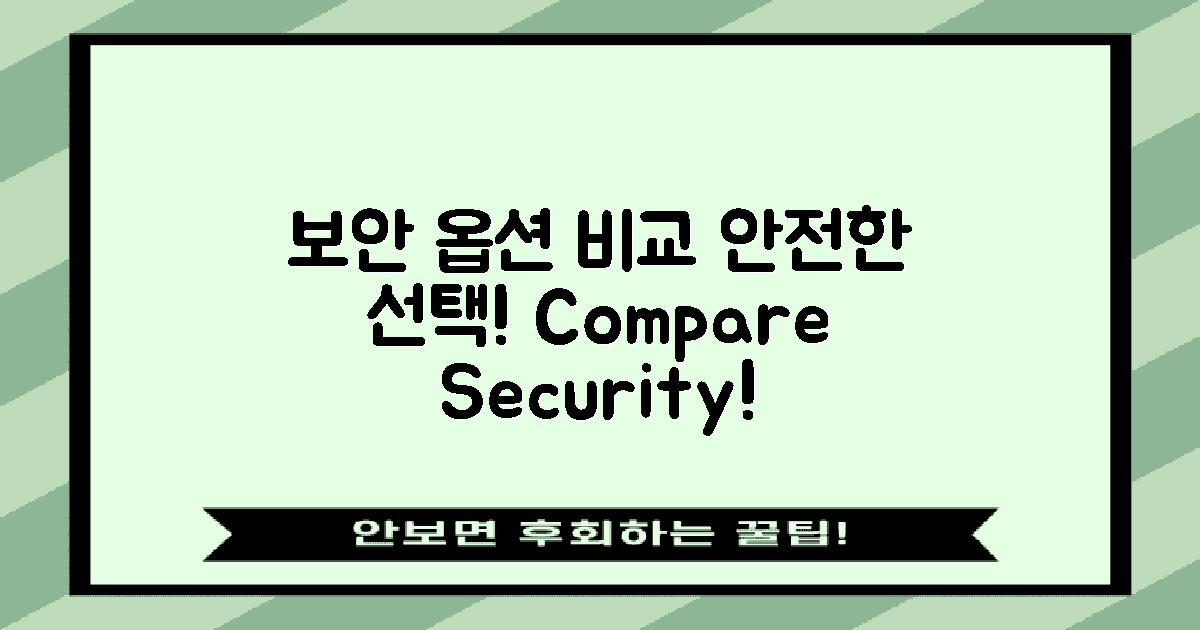 보안 옵션 비교