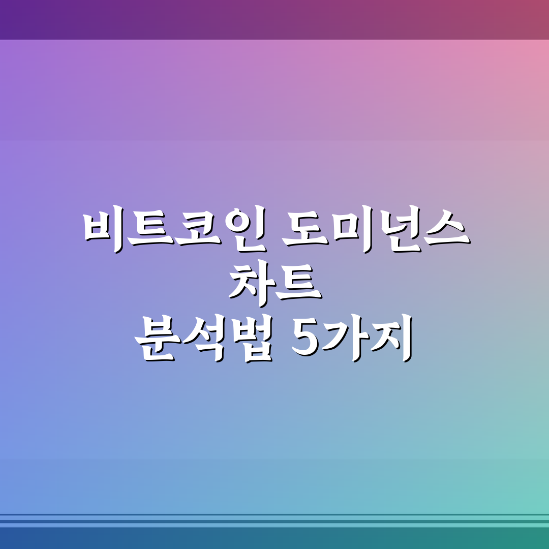 비트코인 도미넌스 차트 분석법 5가지 핵심가이드와 판단 기준